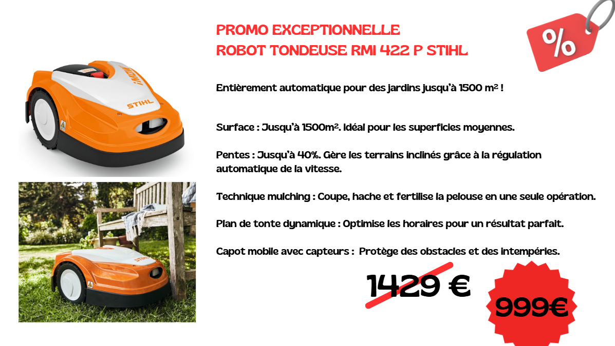 offre robot de tonte stihl 999€